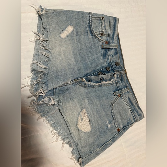 Levi’s light blue denim shorts size 25 - Picture 3 of 5
